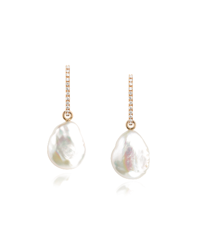 SLAETS Verlovingsringen VERKOCHT Earrings with Watermelon Tourmaline, Pearls and Diamonds *SOLD OUT (watches)